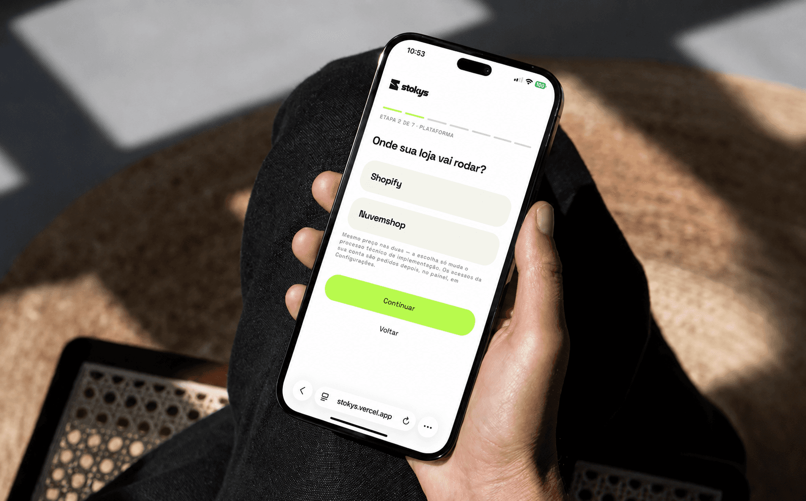 Controle total pelo app. Do começo ao fim do projeto
